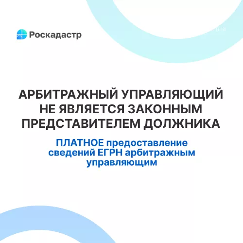 ППК «Роскадастр» - Арбитражный управляющий не является законным представителем должника